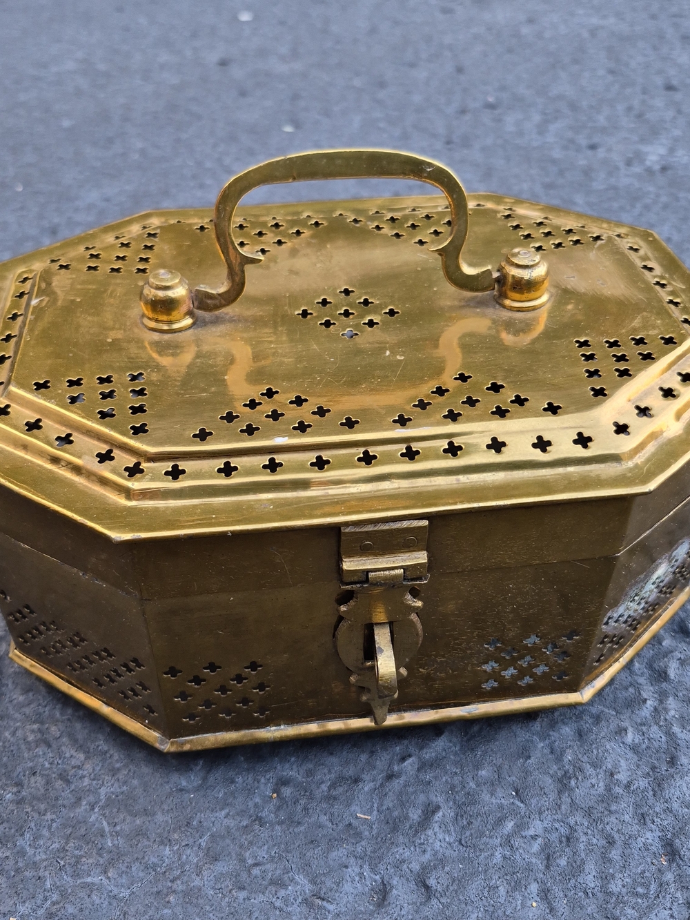 Large Vintage Brass Cricket or Trinket Box